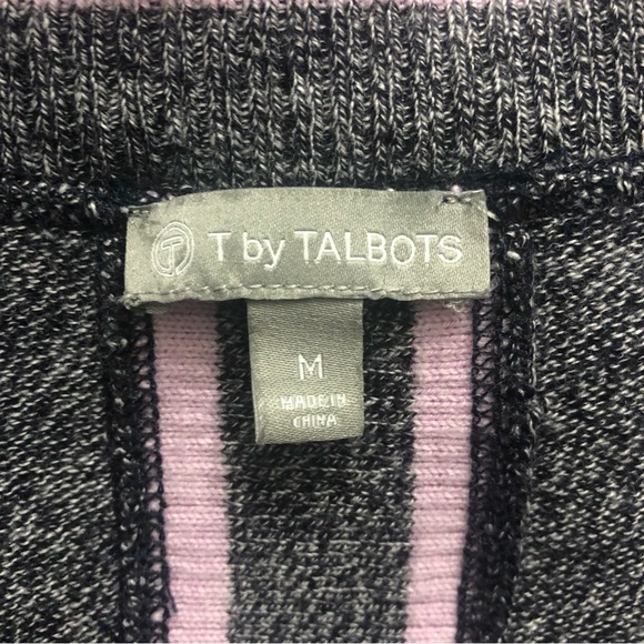 T by Talbots Mixed Marled Navy Indigo Blue Long Cardigan With Pockets Size M - Picture 6 of 10